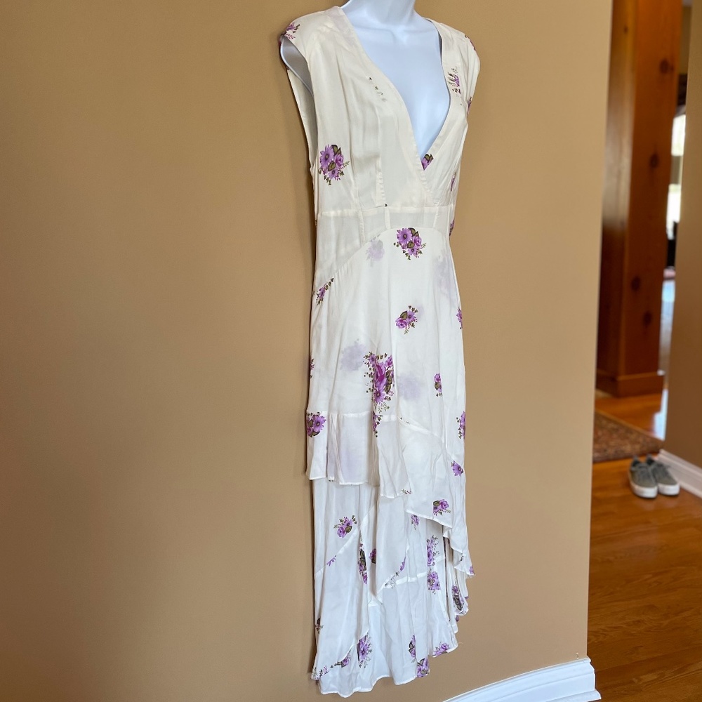 NWOT Free People s 10 dress, cream purple floral